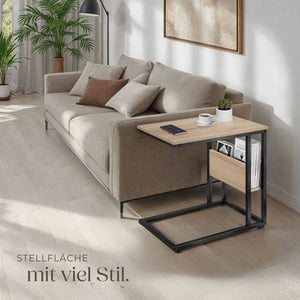 Beistelltisch Wigan Industrial Holz hell, Eiche Sonoma