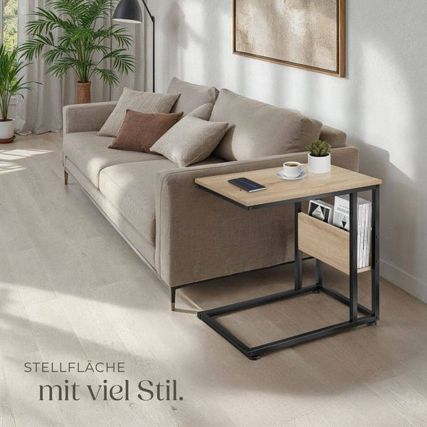 Beistelltisch Wigan Industrial Holz hell, Eiche Sonoma