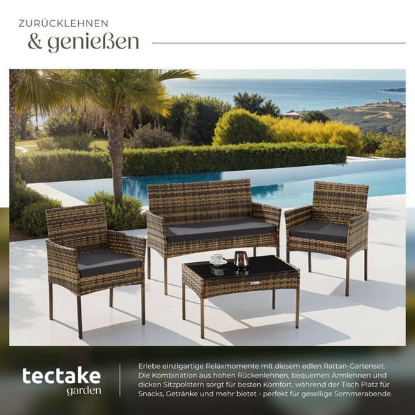 Rattan Gartenset Palese natur