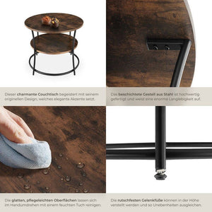 Couchtisch Cromford Industrial Holz dunkel, rustikal
