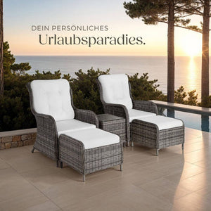 Rattan Sitzgruppe Benissa grau