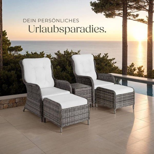 Rattan Sitzgruppe Benissa grau
