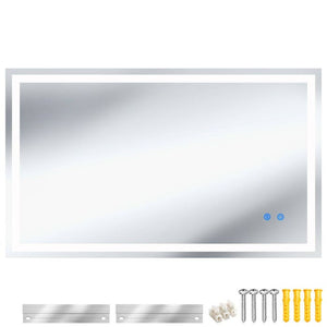 Rechteckiger LED Badezimmerspiegel Clara 60 x 100 cm