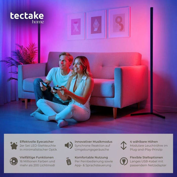 LED-Stehlampe Spectra 2er Set