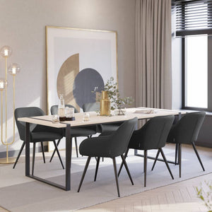 Stuhl Marilyn anthrazit/schwarz 6er Set