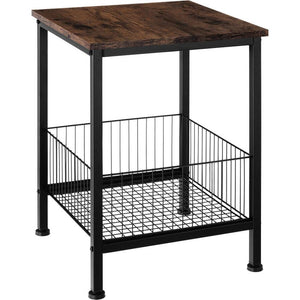 Beistelltisch Grimsby 40x40x55,5cm Industrial dunkelbraun