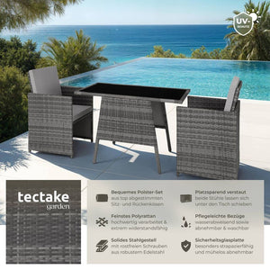 Rattan Sitzgruppe Lausanne grau