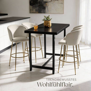 Barstuhl Luana creme/gold 6er Set