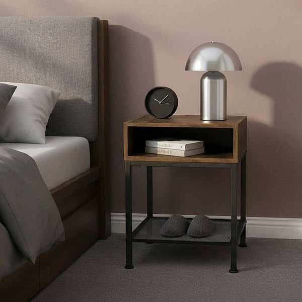 Nachttisch Harlow 40,5x40,5x52,5cm Industrial dunkelbraun