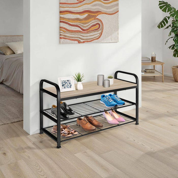 Scarpiera industriale Southampton, legno chiaro, rovere Sonoma