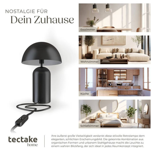Retro-Tischlampe Altea schwarz