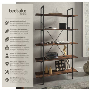 Regal Glasgow Industrial Holz dunkel, rustikal