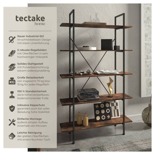 Regal Glasgow Industrial Holz dunkel, rustikal