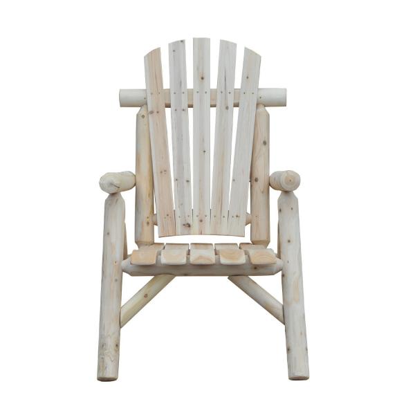 Adirondack Gartenstuhl Gartensessel Holzstuhl Hochlehner mit Armlehne Tannenholz Natur