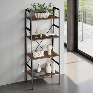Leiterregal Newcastle 57,5 x 35,5 x 139cm - industrial dunkelbraun