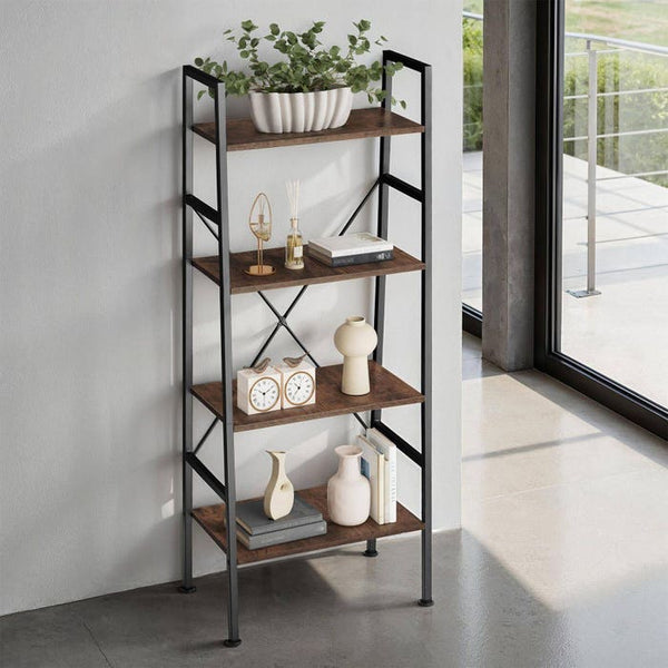 Leiterregal Newcastle 57,5 x 35,5 x 139cm - industrial dunkelbraun