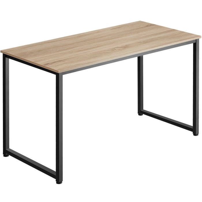 Schreibtisch Flint Industrial Holz hell, Eiche Sonoma 140 cm