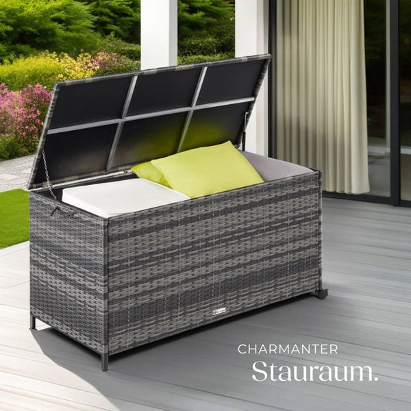 Auflagenbox Kuusamo hellgrau/dunkelgrau