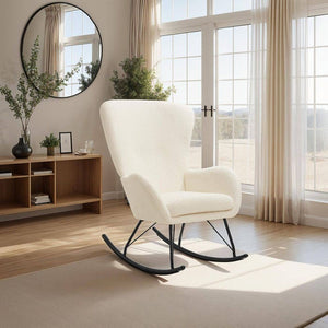 Schaukelstuhl Swing creme/schwarz