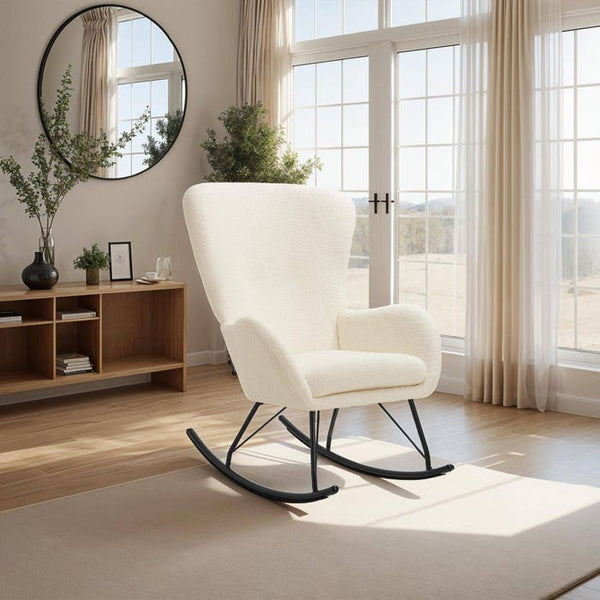 Schaukelstuhl Swing creme/schwarz