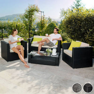 Rattan Lounge München schwarz