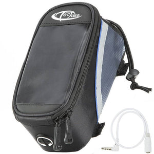 Fahrradtasche mit Rahmen-Befestigung für Smartphones schwarz/grau/blau 20 x 9,5 x 10 cm