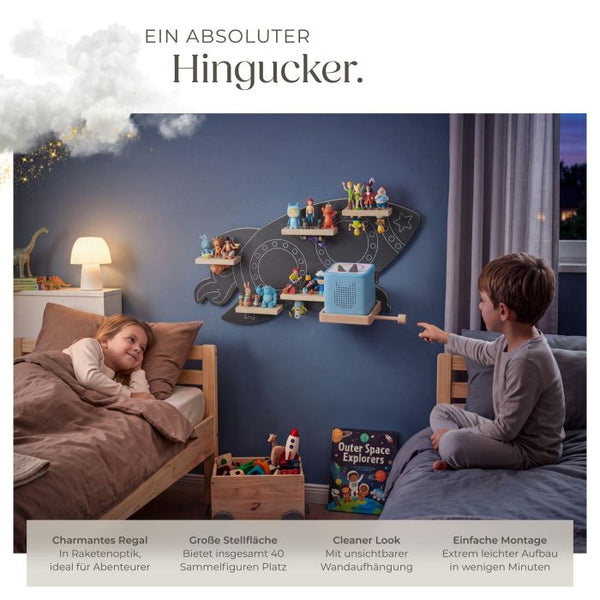 Tonie-Regal MyLittleStory Rocket für bis zu 40 Tonies grau