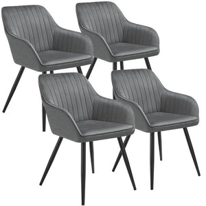 Esszimmerstuhl Marilyn grau/schwarz 4er Set