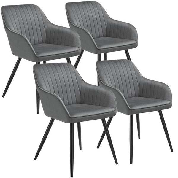 Esszimmerstuhl Marilyn grau/schwarz 4er Set