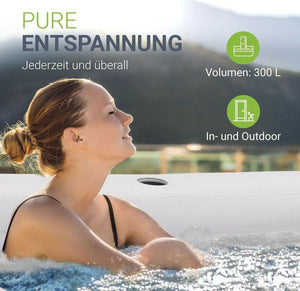 Aufblasbare Badewanne Faltbare Wanne – mit Luftpumpe, Abdeckung und Rückenlehne