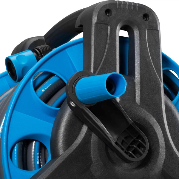 Mobile Schlauchtrommel Basic 30 m in Blau Mit Multifunktions-Handbrause