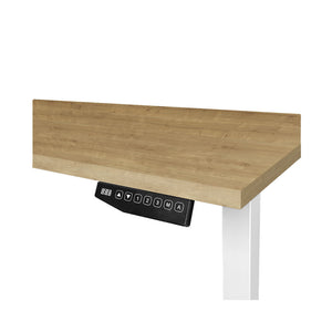 Scrivania da ufficio CONTINI regolabile in altezza 1,8x0,8m rovere / struttura bianco RAL 9016