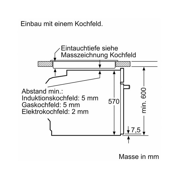 Bosch HBA514BB3 Einbaubackofen schwarz