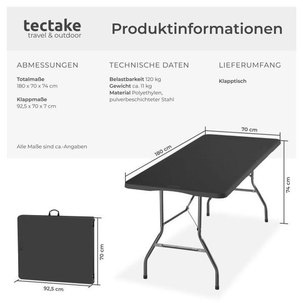 Campingtisch Panja anthrazit