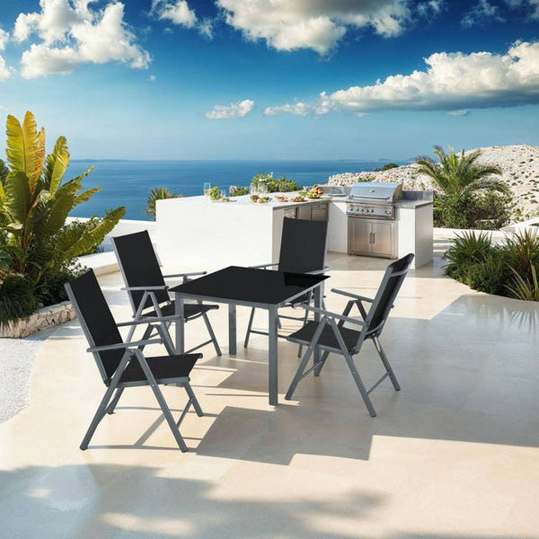 Aluminium Sitzgruppe Stabia anthrazit