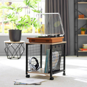 Beistelltisch Gary 40x40x48cm Industrial Holz hell, Eiche Sonoma