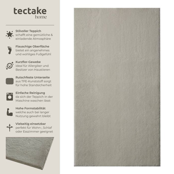 Short pile carpet Soft Zone Sand 80 x 150 cm 