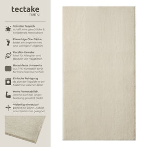 Tapis à poils courts Soft Zone beige 60 x 110 cm 