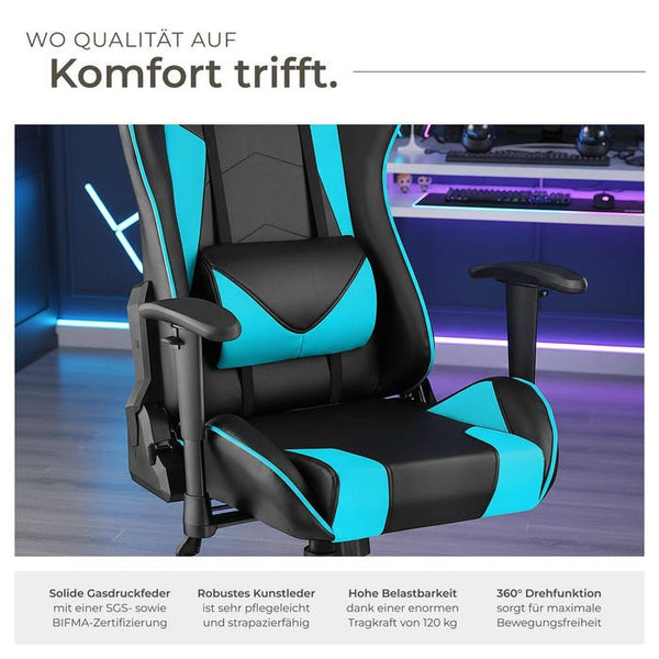 Racing Gaming Chair Twink black/azure 