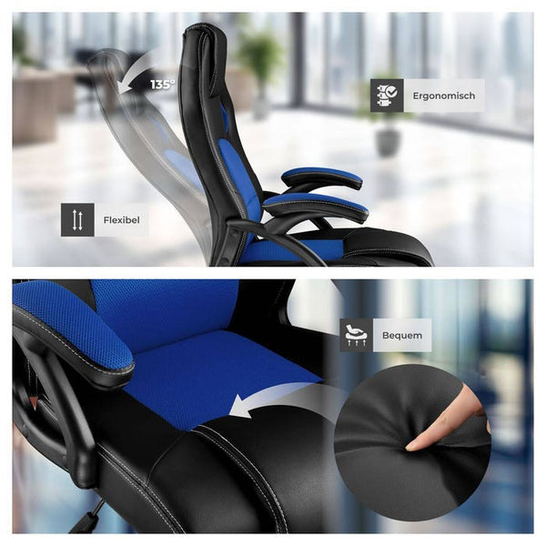 Tyson office chair, black/blue
