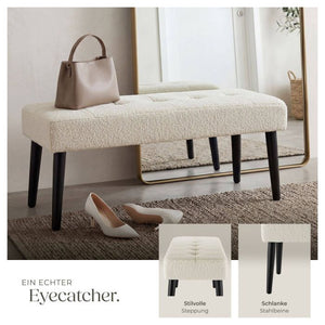 Sitzbank Glora Bouclé creme