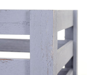 3er Set Holzkiste Weinkiste Shabby-Look grau