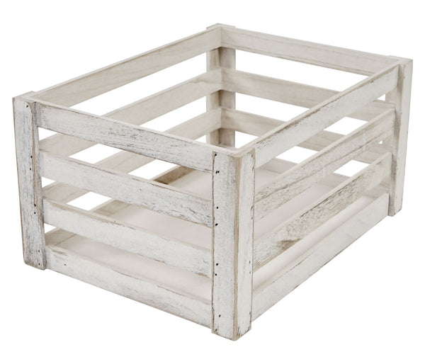 3er Set Holzkiste Weinkiste Shabby-Look weiss