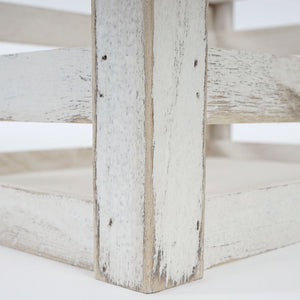 3er Set Holzkiste Weinkiste Shabby-Look weiss