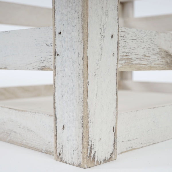 3er Set Holzkiste Weinkiste Shabby-Look weiss