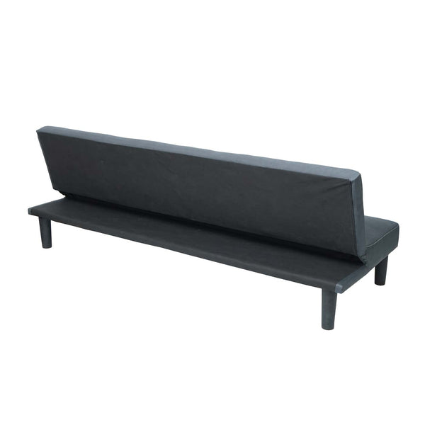 3er-Sofa, Couch Schlafsofa, Schlaffunktion 195cm ~ Stoff/Textil, grau
