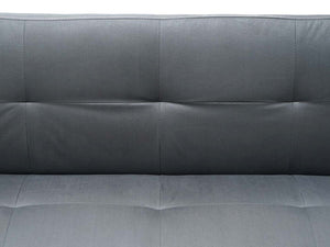 3er-Sofa, Couch Schlafsofa, Schlaffunktion 195cm ~ Stoff/Textil, grau