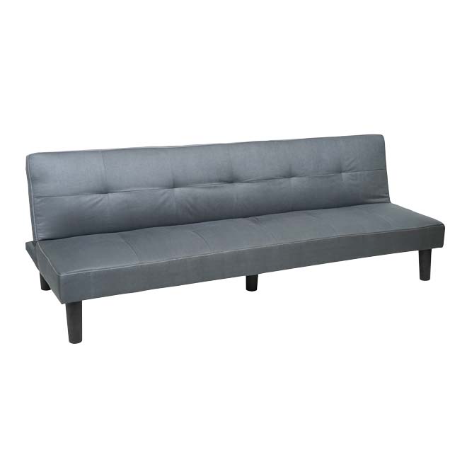 3er-Sofa, Couch Schlafsofa, Schlaffunktion 195cm ~ Stoff/Textil, grau