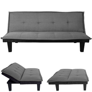 3er Schlafsofa Klappsofa Gästebett 170x100cm dunkelgrau