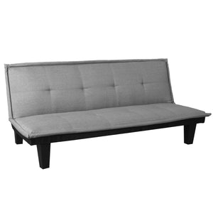 3er-Schlafsofa mit Schlaffunktion Textil 170x100cm hellgrau